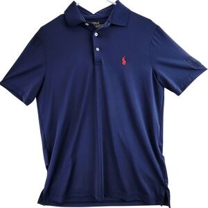 Polo Ralph Lauren Performance Polo Shirt Mens Small Navy Blue Rey Azul Golfcore